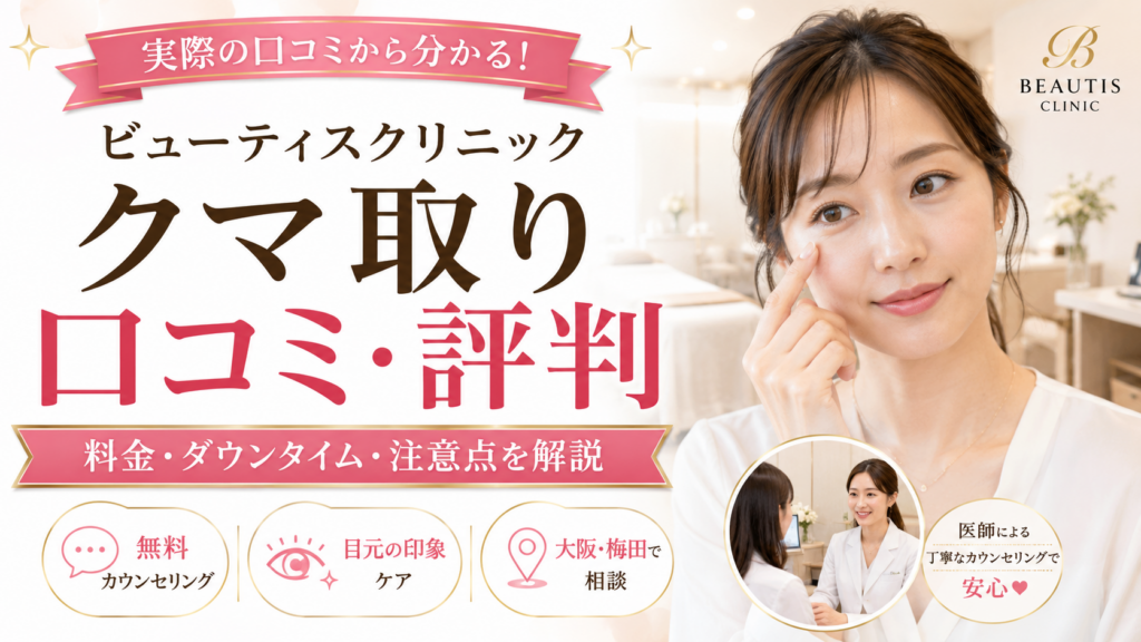 ビューティスクリニックのクマ取り口コミ評判は？効果・料金・ダウンタイム・注意点を徹底解説