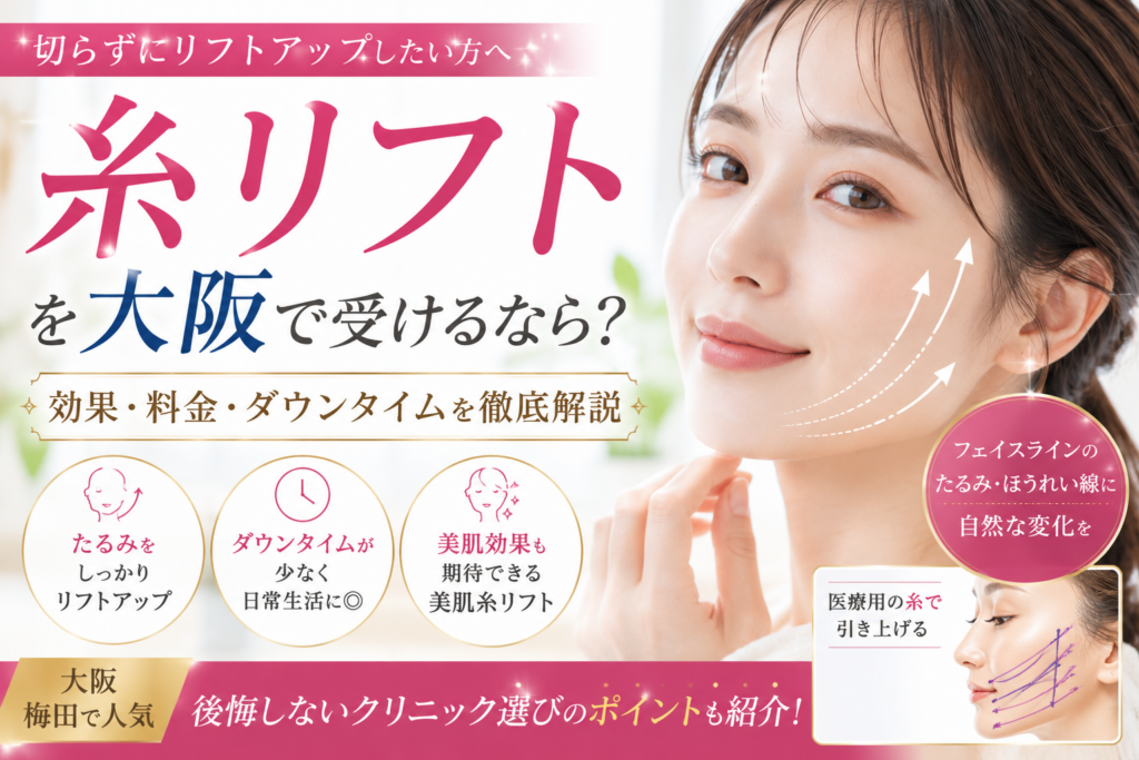 糸リフトを大阪で受けるなら？効果・料金・ダウンタイムと後悔しない選び方を徹底解説