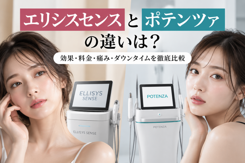 エリシスセンスとポテンツァの違いは？効果・料金・痛み・ダウンタイムを徹底比較