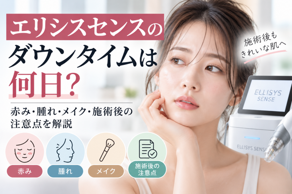 エリシスセンスのダウンタイムは何日？赤み・腫れ・メイク・施術後の注意点を解説