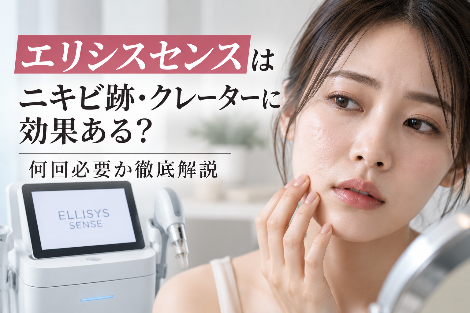 エリシスセンスはニキビ跡・クレーターに効果ある？何回必要か徹底解説